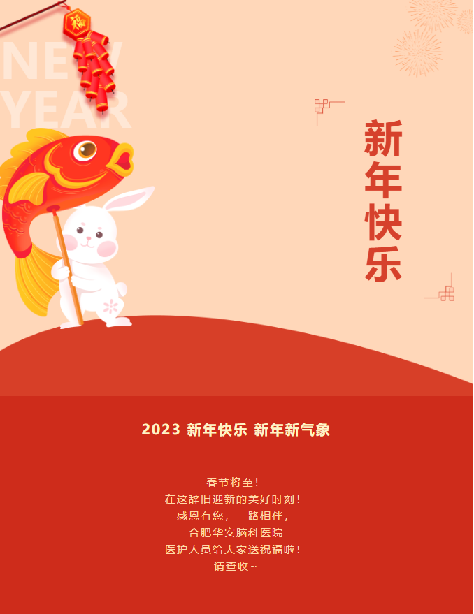 合肥华安脑科医院恭祝全省人民新年快乐！